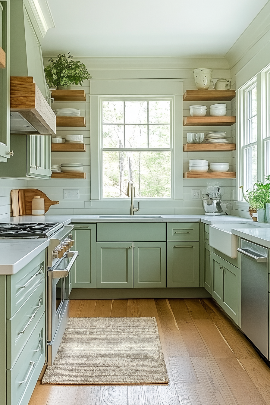 Spring Green Simplicity Kitchen Design | Eco-Friendly, Functional